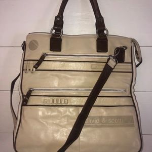 David & Scotti Leather Messenger Bag
